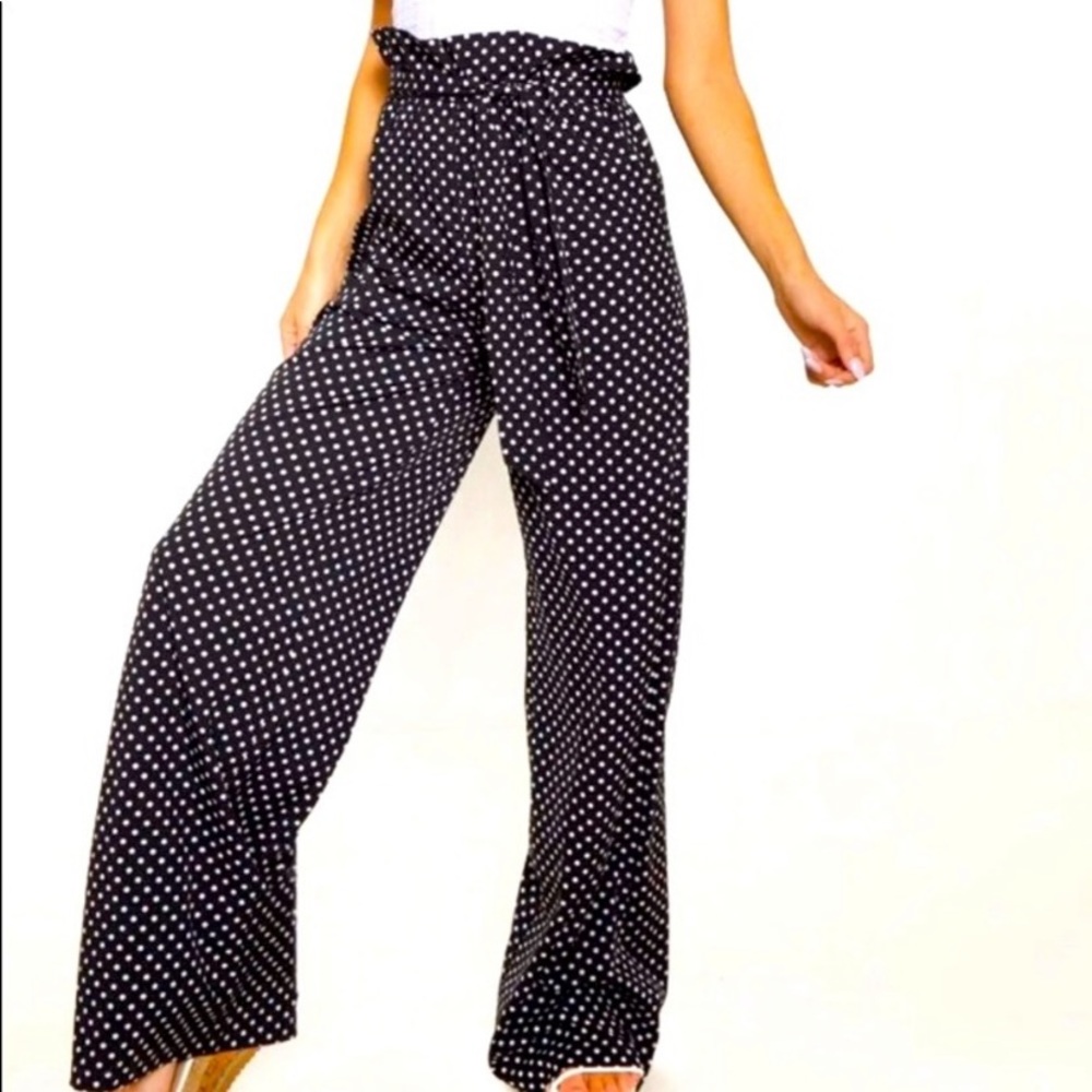 See you MONDAY polka dot pants szL